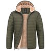 WEILANXIN Store Weilanxin Men's Puffer Jacket Hooded Sherpa Lined Water Resistant Windproof Insulated Jacket Warm Winter Puffy Coat