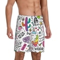 thumbnail image 2 of Gaeub Fun Animal with Unicorn Printed Men's Short Pajama Pants, Lightweight Lounge & Sleep Bottoms Keep You Cool - Medium, 2 of 9