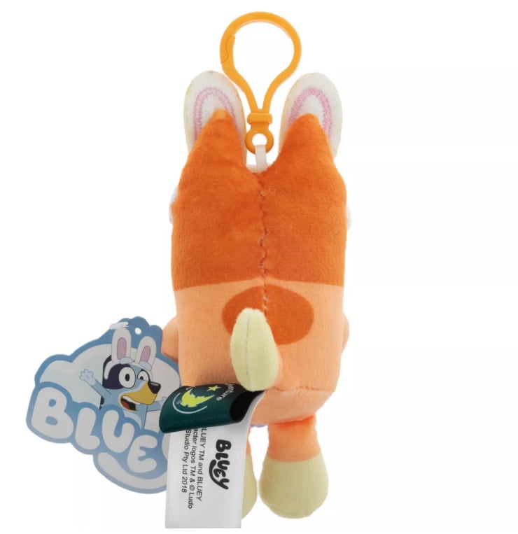 A Adventure Bluey Bingo with Egg Easter Plush Clip 3.5"
