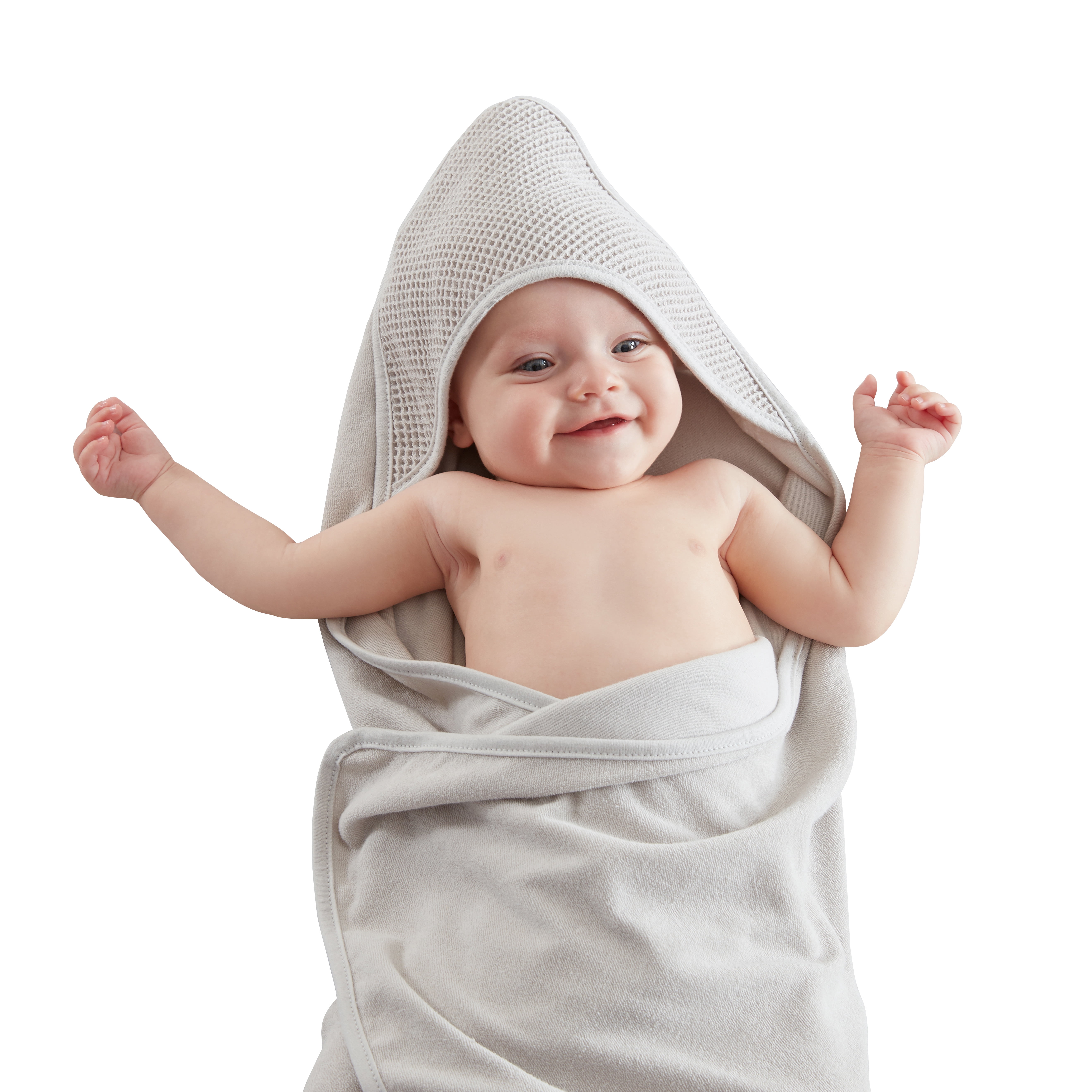 Parent's Choice 30" x 30" Hooded Towel, Neutral, 3 Pack
