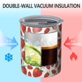 thumbnail image 2 of 12oz Coffee Tumblers White Strawberry Plants Fruit Stainless Steel Vacuum Insulated Travel Tumbler Coffee Cups Mug with Lid and Straw with Cleaning Brush for Cold & Hot Drinks, 2 of 5