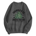 thumbnail image 1 of EHQJNJ Sweat-Shirt de Noël pour Femmes Mode Imprimé de Noël Col Rond Tendance Manches Longues Pull-Over pour Style Vacances Sweat-Shirt Doublé Polaire Femmes Court, 1 of 2