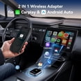 thumbnail image 2 of Wireless CarPlay & Android Auto 2-in-1 Adapter: Upgrade Wired to Wireless for Car Stereo, Plug & Play, Auto Reconnect, Stable Connection with Navigation/Music/Voice Control, Compact Zinc Alloy, 2 of 6