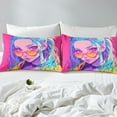 thumbnail image 5 of Erosebridal Cyber Anime Bedding Japanese Cool Full Bed Comforter Set, Virtual Reality Future Street Culture Comforter Set Funky Surrealism Girly Bedding, 1 Comforter 2 Pillowcases, 5 of 6