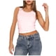 thumbnail image 1 of Puntoco Tops sin mangas para mujer Camisola sexy de cuello redondo con retazos de encaje de color sólido para mujer, 1 of 6