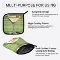 thumbnail image 3 of Yayeee Oven Mitts and Pot Holder Set of 2 Heat Resistant Kitchen Gloves Baking Hot Pad, Red Martini, 3 of 5