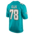 thumbnail image 3 of Men's Nike Justin Ellis  Aqua Miami Dolphins  Game Jersey, 3 of 6