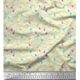 thumbnail image 1 of Soimoi Rayon Crepe Fabric Bird Artistic Printed Craft Fabric by The Yard 46 Inch Wide, 1 of 3
