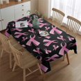 thumbnail image 2 of Pink Breast Cancer Rectangle Tablecloth 60"x84",Waterproof Polyester Rectangle Table Cloth, Wipeable Spillproof Polyester Tablecloth for Dining, Camping, Indoor and Outdoor, 2 of 5
