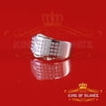thumbnail image 2 of King of Bling's 0.40ct Sterling White Silver Round Flat 925 Cubic Zirconia Women's Ring Size 7.5, 2 of 12