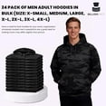 thumbnail image 2 of BILLIONHATS 24 Pack Wholesale Black Camo Hoodie Sweatshirts, Mens Heavyweight Fleece Lined Pullover Hoodies, Bulk Adults Sweatshirts, Homeless Donation (X-Large), 2 of 7