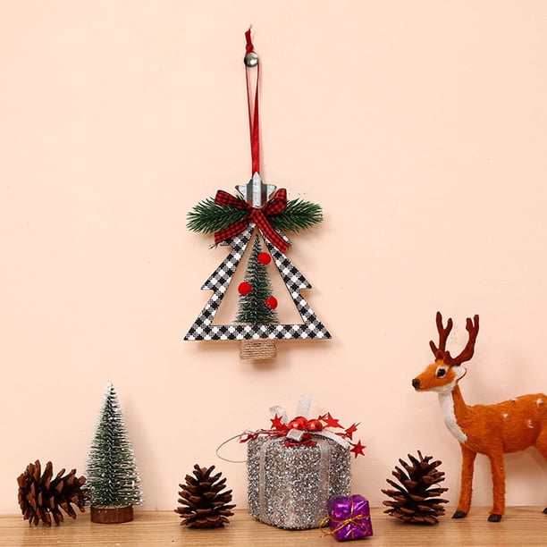Adornos Navideños de Madera Xihbxyly Papá Noel Muñeco de Nieve