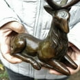 thumbnail image 3 of Vintage style Peaceful Red Copper Deer Sculpture Model Figure Figurine Statue Decor Copper Decorative Lucky Sika Deer,Elk moose Ornament, 3 of 6