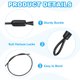 thumbnail image 3 of Cable de acero inoxidable recubierto de vinilo Uxcell con lazos, cadena de seguridad de alambre flexible para bloqueo de iluminación exterior negro 1/8" 1.6ft, 3 of 7