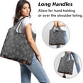 thumbnail image 2 of 5 Pack Foldable Shopping Bag,Spider Web Border Halloween Pattern Reusable Grocery Bags with Pockets,Large Reusable Tote Bags with Handles Waterproof & Lightweight, 2 of 6