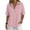 Pink, variant on IUYRTFE Women's Polka Dot Short Sleeve Collared Blouse – Casual V-Neck Button-Front Shirt for Summer Beach Vacation and Daily Wear