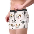 thumbnail image 2 of Yiaed Bulldog Face Print Men's Soft Cotton Boxer Shorts Breathable Boxers Underwear Moisture-Wicking Underwear Stretch Boxer Briefs for Man-X-Large, 2 of 5