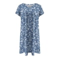 thumbnail image 5 of CENGNIAN Womens Plus Size Sun Dress on Casual Loose Summer Printed Short Sleeve Dress Beach Sundress Dresses, 5 of 5