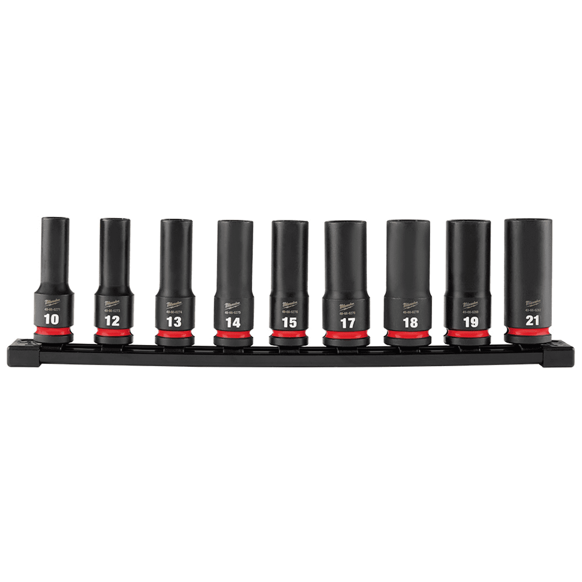 Milwaukee Tool 9PC SHOCKWAVE Impact Duty 1/2" Drive Metric Deep 6 Point Socket Set