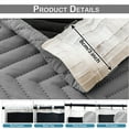 thumbnail image 5 of Qelus 100% Blackout Thermal Curtains for Winter, Rod Pocket Cold Blocking Thick Quilted Curtain Windproof Soundproof for Living room, Bedroom, 55''x 69'', Gray, 1 Panel, 5 of 9