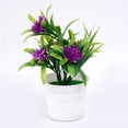 thumbnail image 1 of Small Artificial Bonsai Tabletop Home Decoration 5pcs Lotus Fake Flower, 1 of 12