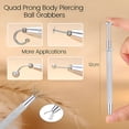 thumbnail image 2 of XIRQI Piercing Taper Ball Grabber Tool for Changing Jewelry - 14G 16G 18G 20G Stainless Steel Flat Back Earrings Applicator Tool Threadless Insertion Pin Thread Body Piercing Kit for Ear Nose Lip, 2 of 6