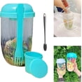 thumbnail image 1 of Ensaladera Keep Fit con tenedor y soporte para aderezo, vasos para ensaladas frescas y saludables, recipiente portátil para ensaladas, antigoteo, 1 of 3