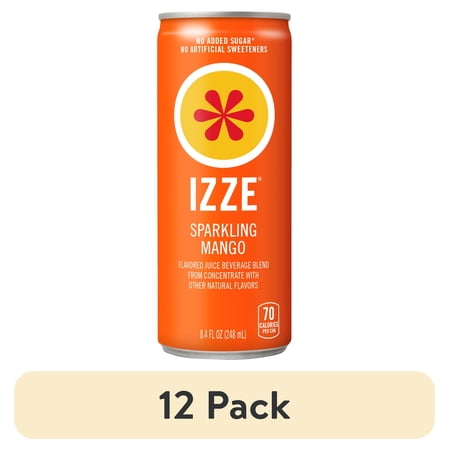 (12 pack) IZZE Sparkling Mango Juice Beverage, 8.4 Fl Oz Can