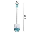 thumbnail image 3 of Mainstays 2-Piece Bottle and Straw Curved Cleaning Brush Set, 12" L, Cool Blue/White, 3 of 7