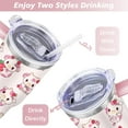thumbnail image 5 of 40oz Tumbler with Handle & Straw, Stainless Steel Insulated Cup, Leak Proof Travel Mug, Keeps Drinks Hot/Cold,Coffee Cup, Gifts for Women Men, 5 of 7