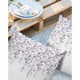 thumbnail image 2 of Pack of 2 Outdoor Pillow Covers, Flower Purple Grey Cherry Blossoms White Background Waterproof Square Throw Pillowcase Cushion Decorative Pillow Covers for Couch Patio Tent, 20x20 in, 2 of 6
