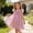 65Pink185, variant on CAIVO Kids Girls Summer Dress With Flutter Sleeves And Layered Dress Daily Solid Color O-Neck Breathable Dresses
