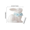 thumbnail image 2 of Japceit Easter Ceramic Rabbit Decor, Cute Bunny Sculpture for Table and Shelf Display, Artistic Ornament for Living Room, Office, and Gift for Birthday, Holiday, Home, 2 of 6