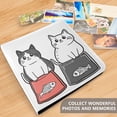 thumbnail image 4 of FORMRS 3 Ring Photo Album 4"x6" Self Adhesive Large Capacity PU Leather Cover, Black Chubby Cat, 4 of 8