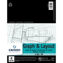 Canson Cross Section Paper Pad, 4x4 Grid, 8.5in x 11in, 40 Sheets/Pad ...