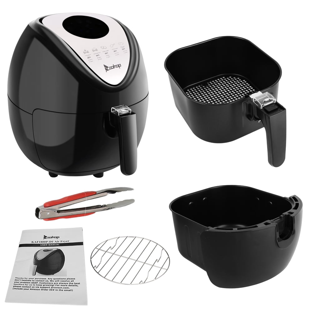 Air Fryer, ZOKOP KAF1800PD1 120V 1800W 5.3 L Air Fryer with A Carry