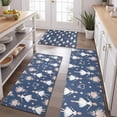 thumbnail image 2 of Dark Blue Ballerina Flower Pattern Kitchen Rugs Sets Of 3,Kitchen Runner Rugs Non Skid Washable,Decorative Kitchen Floor Mats for Kitchen,Sink,Laundry,17"x30"+ 17"x47" + 17"x59", 2 of 6