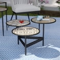 thumbnail image 3 of SEI Furniture Lorengo Outdoor 3-Tier Cocktail Table w/Multi-Color Tile in Black, 3 of 3