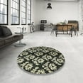 thumbnail image 4 of Ahgly Company Machine Washable Indoor Rectangle Abstract Olive Green Area Rugs, 2' x 4', 4 of 7