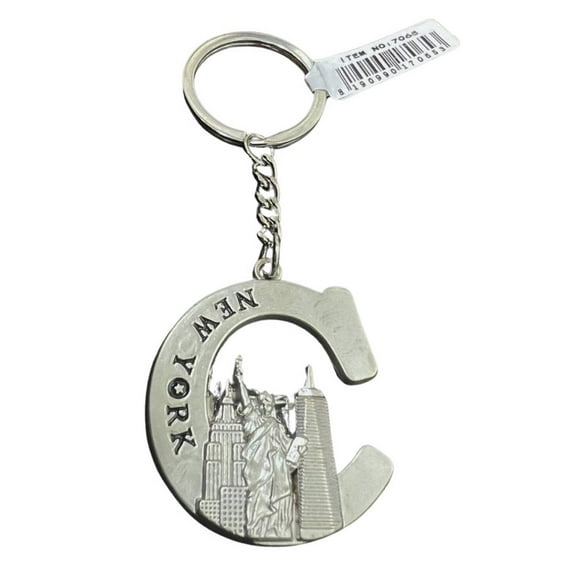 Statue of Liberty New York Keychain Souvenir – with Letter C