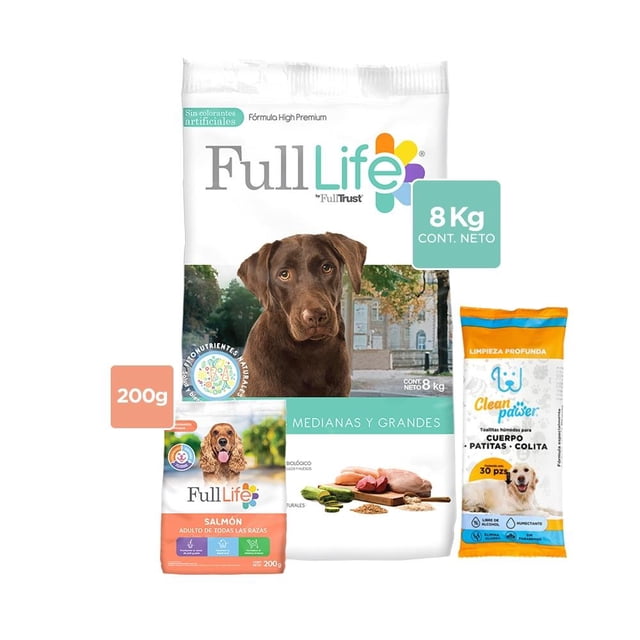 Croqueta para perros Full life adulto razas medianas y grandes 8 kg