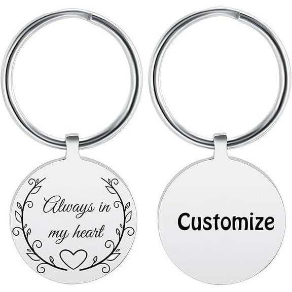 Circle Cremation Jewelry Urn Keychain for Ashes for Women Men Forever In My Heart-Cremation Urn Keyring Keepsake Ashes Memorial Jewelry for Loved One