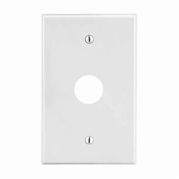 Hubbell Wiring Device-Kellems Sng Rcpt Wll Plt,Stnd;Wht,1Gng,Smth Stn P737W