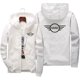 thumbnail image 3 of Chaqueta Bomber con capucha y cremallera para hombre, último estampado de patrón Mini Cooper, cortavientos informal Xipper, coche de moda, primavera y otoño, 3 of 5