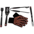 thumbnail image 2 of Yukon Glory 5pc Premium Grilling Tools Set with Spatula, Gloves, Tongs, Grill Brush, Meat Fork, 2 of 7