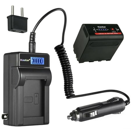 Kastar 1-Pack NP-F980EXP Battery and LCD AC Charger Compatible with LED Video Light CN-126 CN-160 CN-216 CN-304 CN126 CN160 CN216 CN304 VL600 YN300, GVM LED480 LED520 LED672 LED896 LED Video Lights