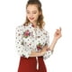 thumbnail image 2 of INSPIRE CHIC Blusa Floral De Manga Larga Con Lunares Y Escote Con Volantes Para Mujer Blanco L, 2 of 6