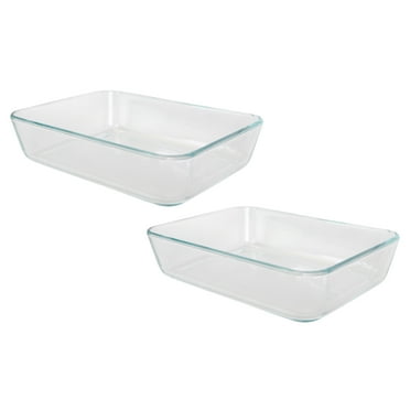 Pyrex 7210 3-Cup Rectangle Clear Glass Baking and Storage Dish (2-Pack)