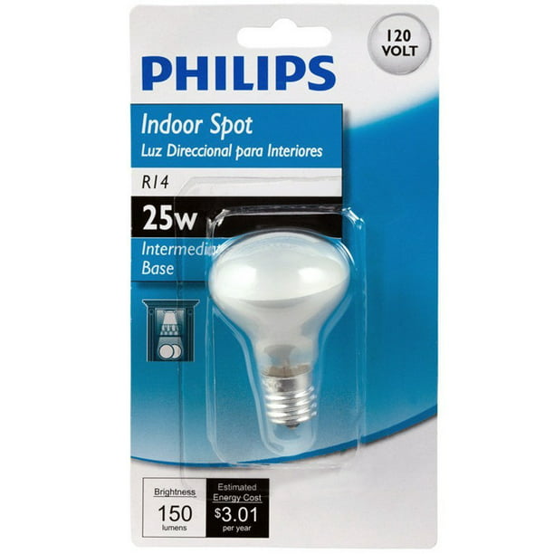 goochelaar hobby Onafhankelijk Philips 415372 25W R14 Intermediate Base Indoor Spot Light Bulb -  Walmart.com