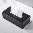 thumbnail image 2 of RVKXHD Rectangular Tissue Box Cover Tissue Box Holder Napkin Holder Tissue Storage Box Facial Tissue Holder Bedroom Nightstand Office Dresser-Stainless Steel Matte Black, 2 of 18